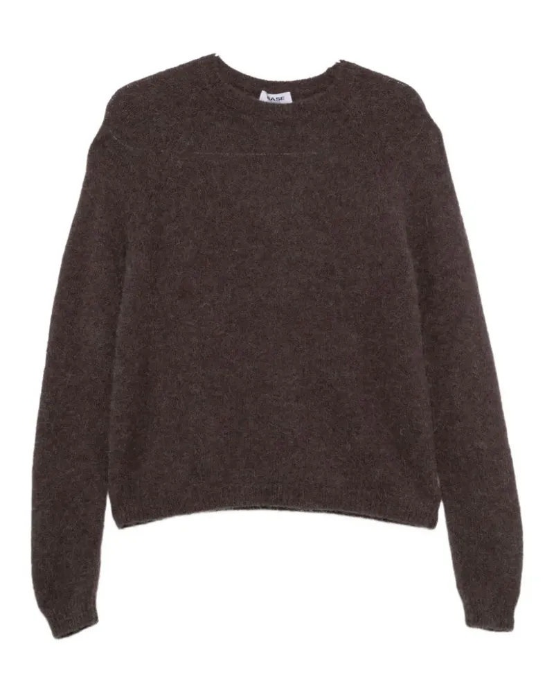 BASE Milano Pullover mit Rundhalsausschnitt - Braun Braun