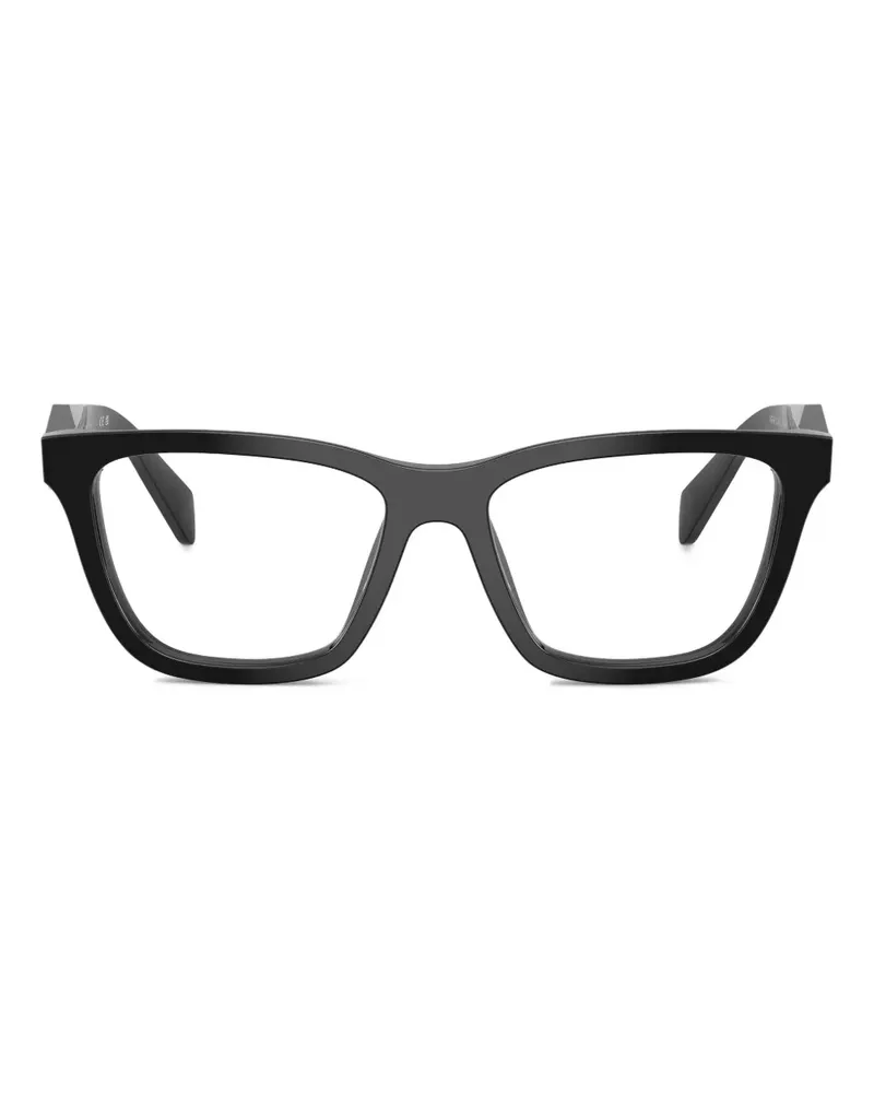 Prada Brille mit eckigem Gestell - Schwarz Schwarz