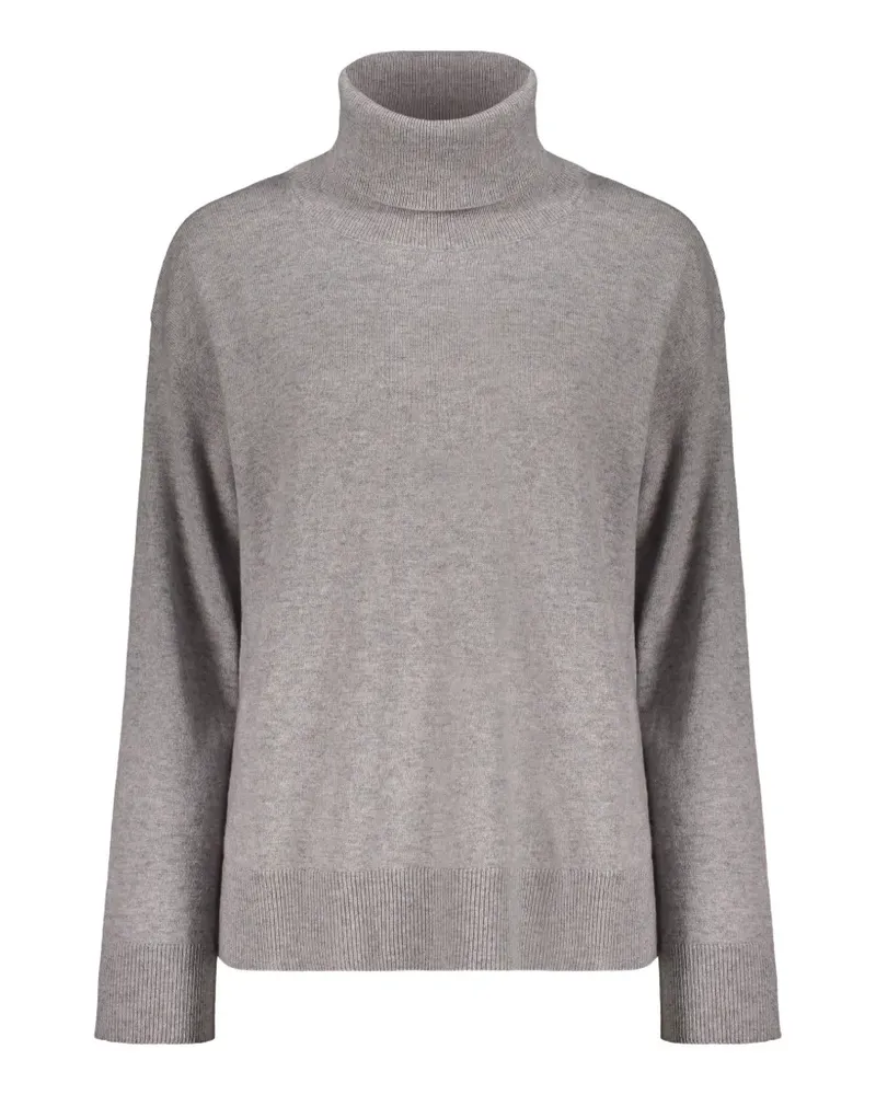 MOORER Gerippter Rollkragenpullover - Grau Grau