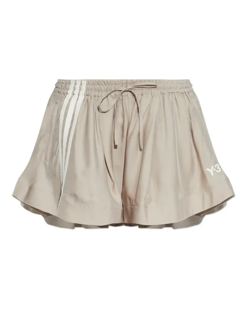 Y-3 drawstring logo shorts - Nude Nude