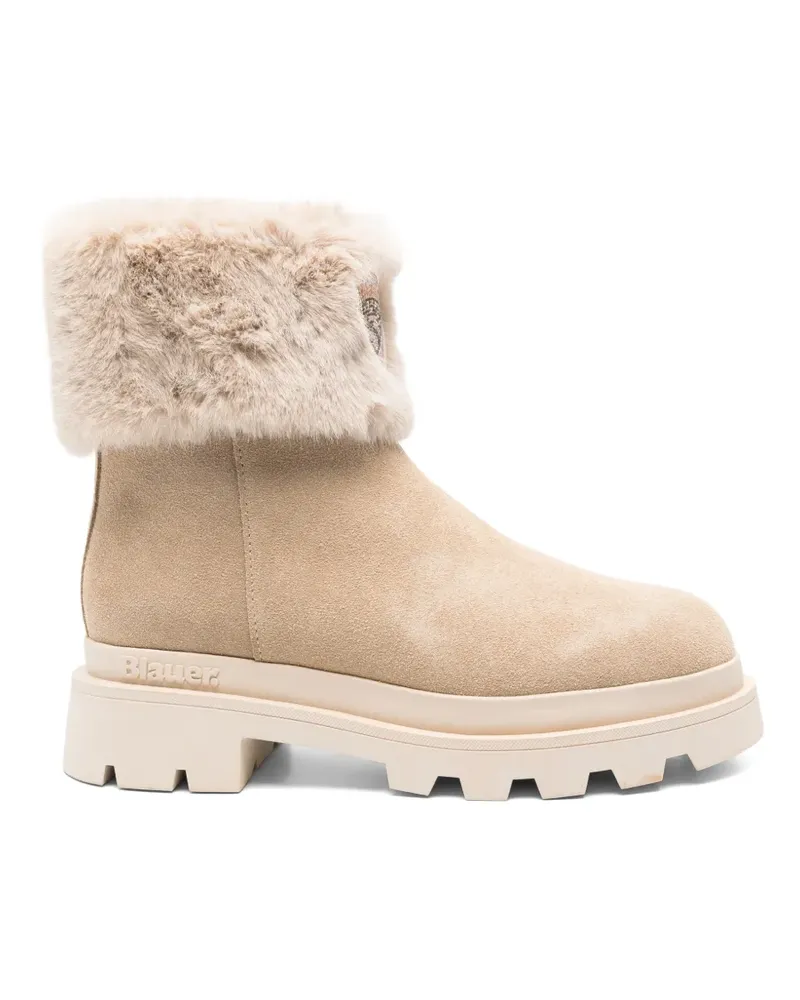 Blauer Kimmel 10 Stiefel aus Faux Fur - Nude Nude