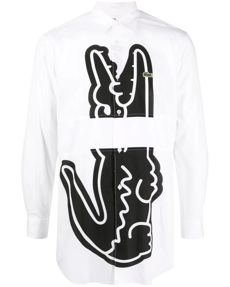 Comme des Garçons x Lacoste Hemd mit Logo-Print - Weiß Weiß