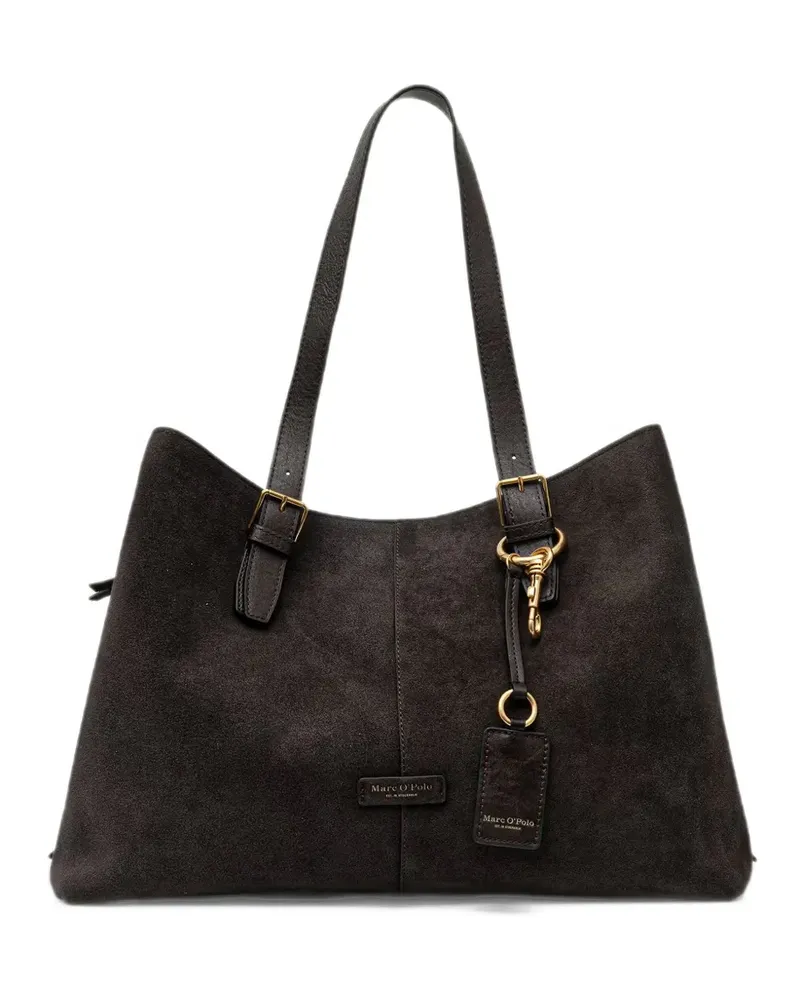 Marc O'Polo Phillis suede buckle-detail tote bag - Braun Braun