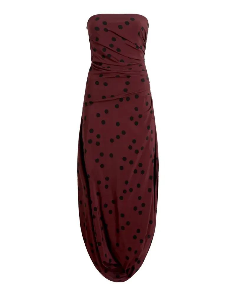 Proenza Schouler Nayara dress in printed dot stretch viscose - Braun Braun