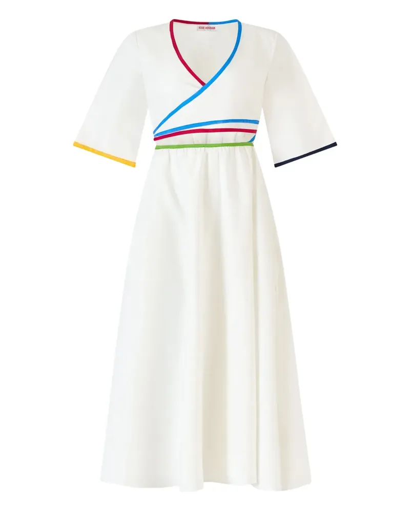 Rosie Assoulin Midikleid aus Baumwolle - Weiß Weiß