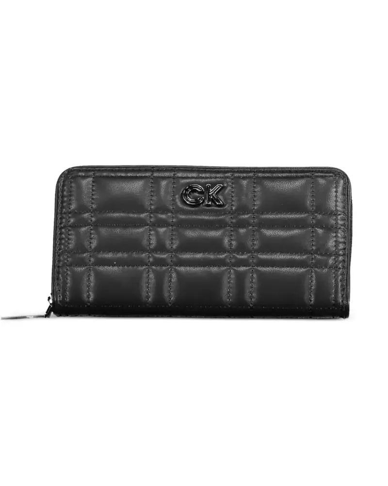 Calvin Klein quilted zip-around wallet - Schwarz Schwarz