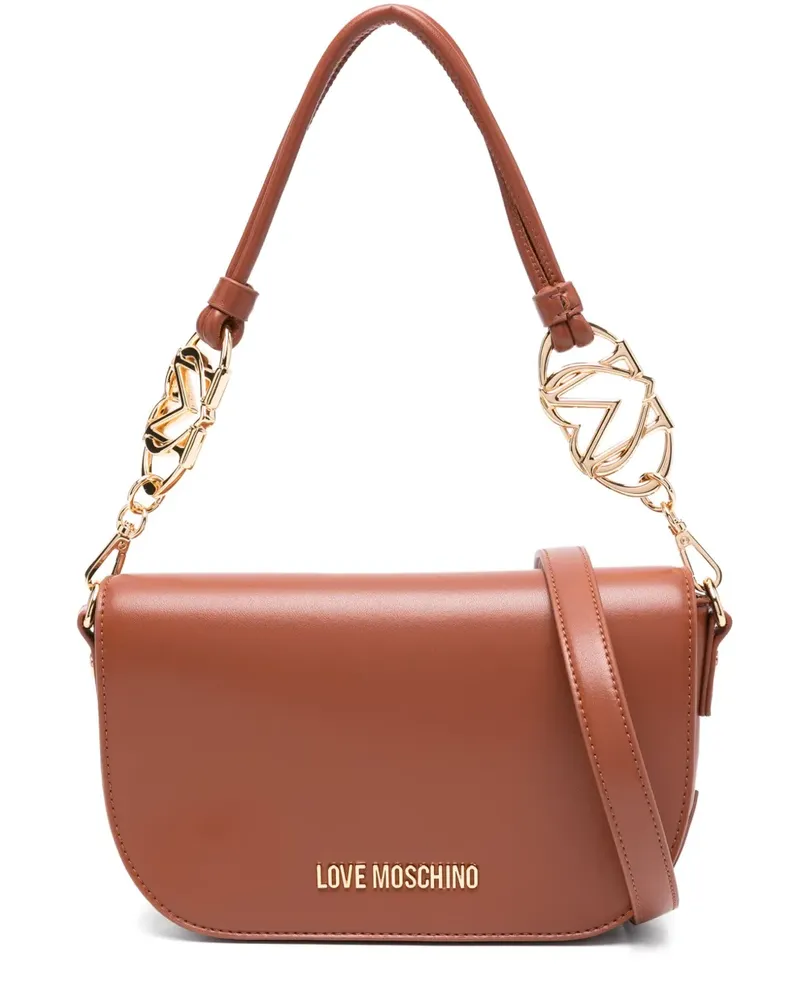 Moschino Schultertasche mit Logo - Braun Braun