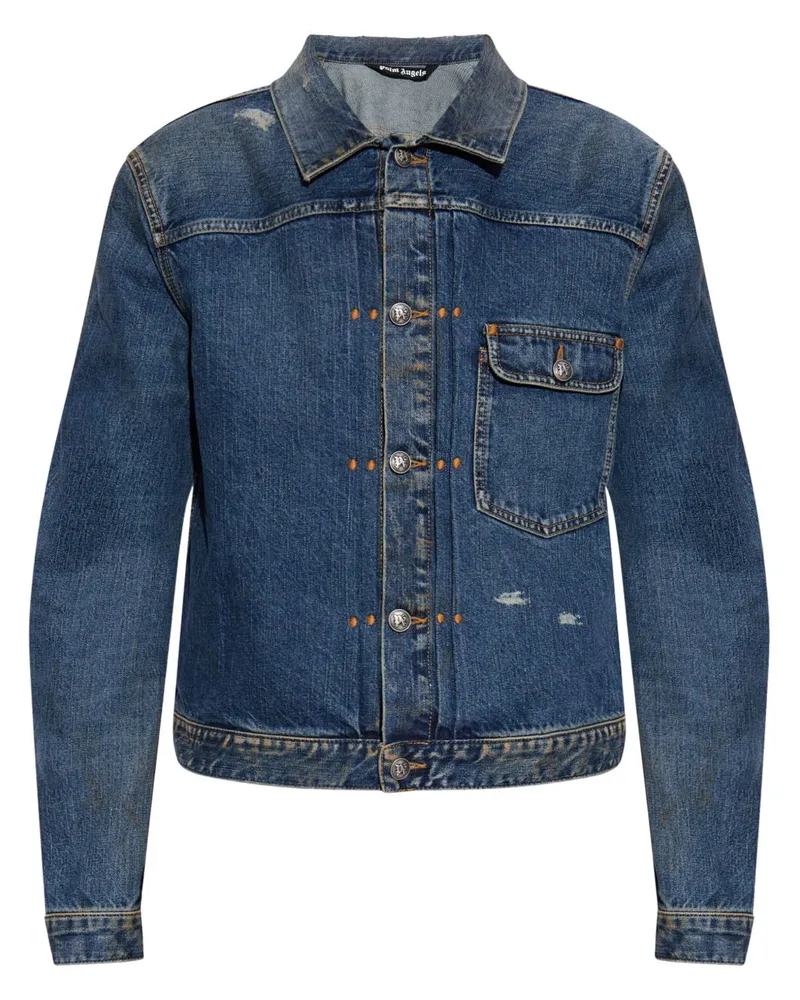 Palm Angels Klassische Jeansjacke - Blau Blau