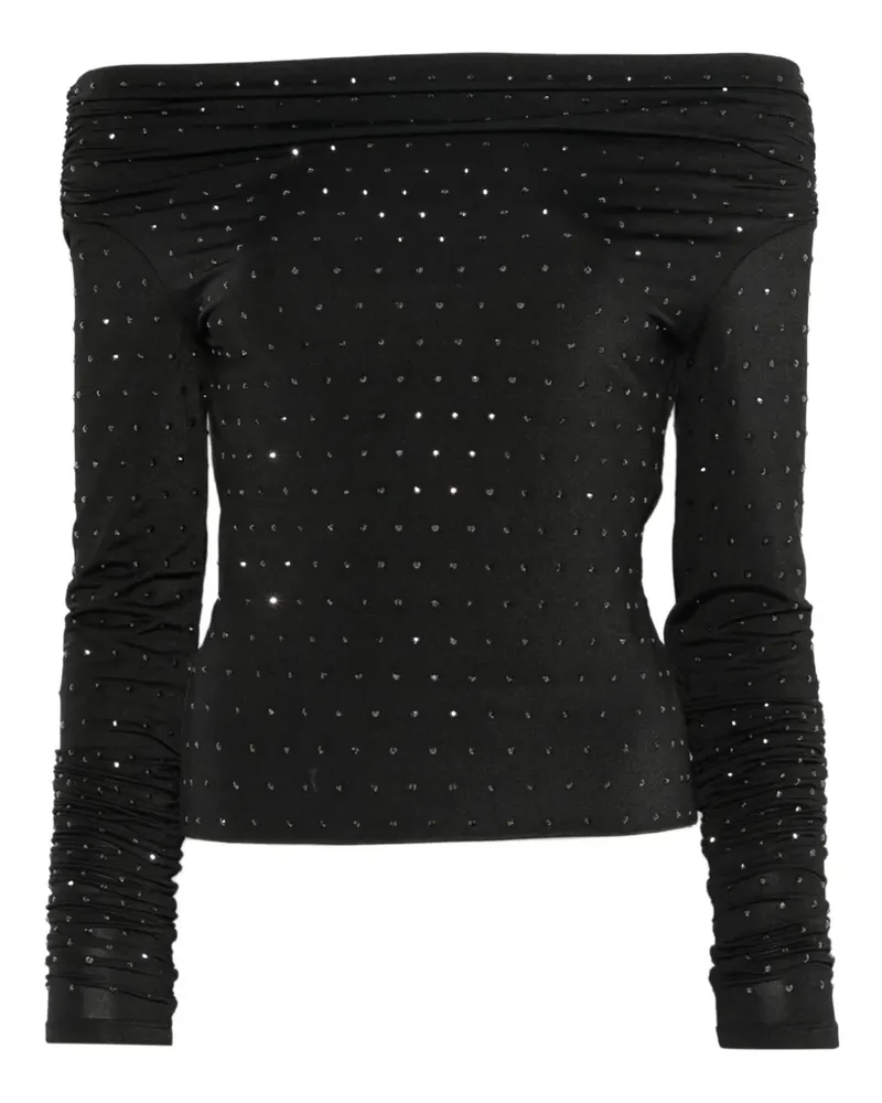 ANDAMANE Schulterfreies Zephyr Top mit Verzierung - Schwarz Schwarz