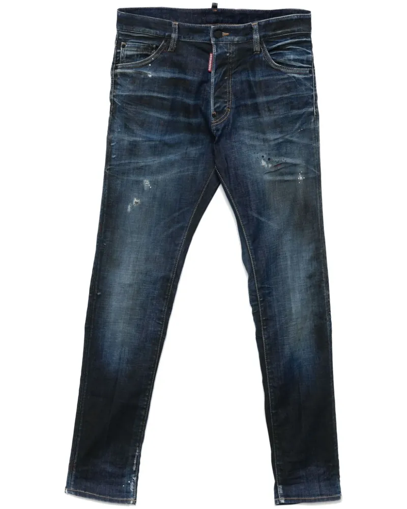 Dsquared2 Skinny-Jeans im Distressed-Look - Blau Blau