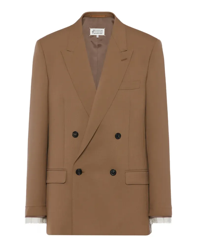 Maison Margiela double-breasted pocket jacket - Braun Braun