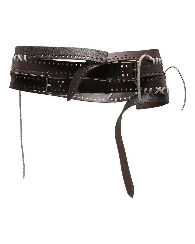 Magliano Perforierter Gürtel mit Seildetail - Braun Braun