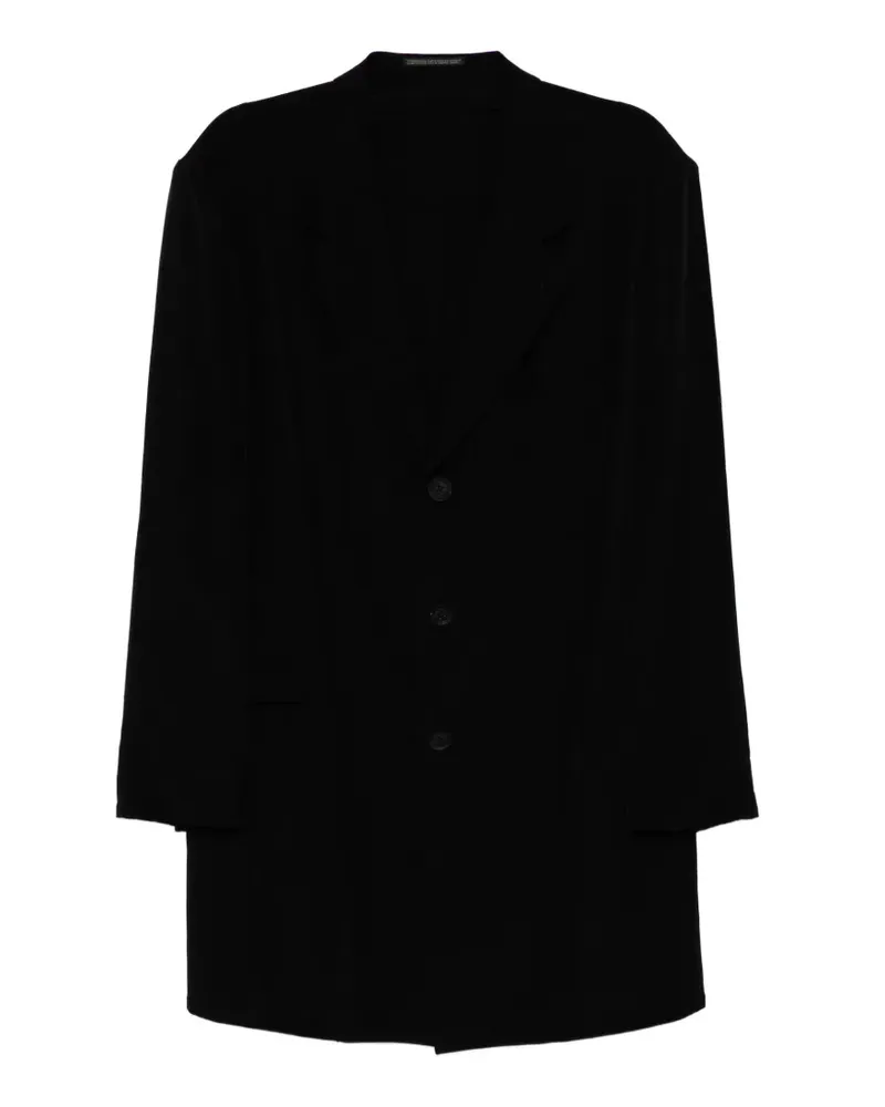 Yohji Yamamoto buttoned-cuffs blazer - Schwarz Schwarz