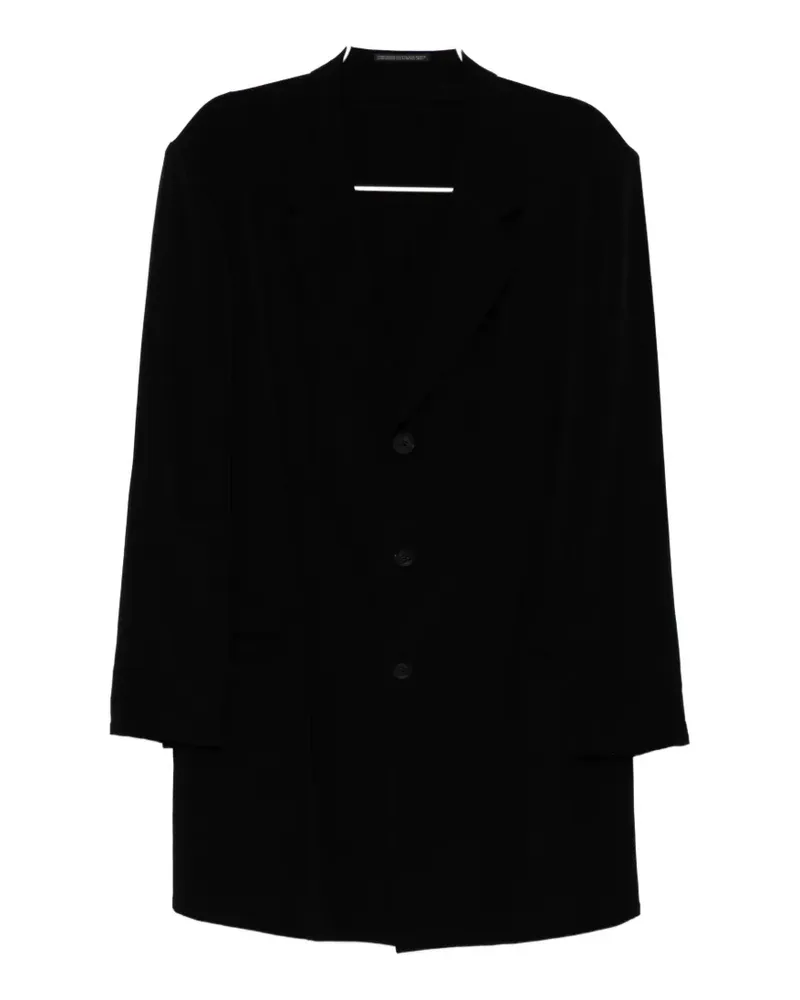 Yohji Yamamoto buttoned-cuffs blazer - Schwarz Schwarz