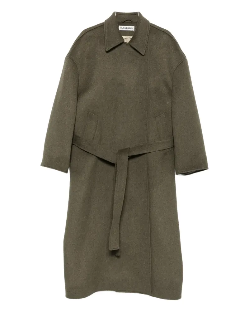 Our Legacy Court belted coat - Grün Grün
