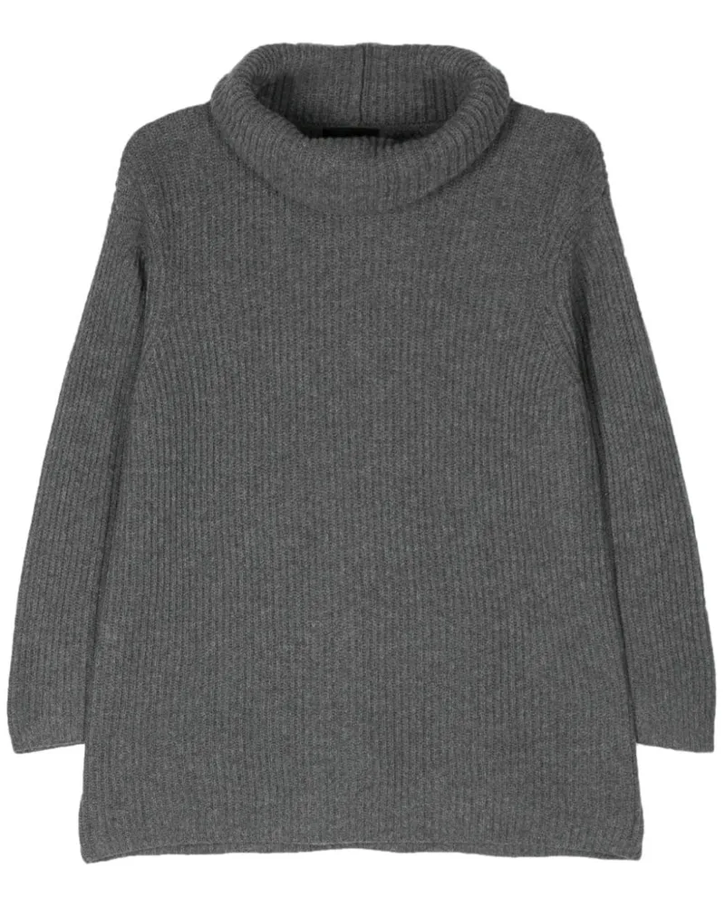 Emporio Armani Gerippter Rollkragenpullover - Grau Grau