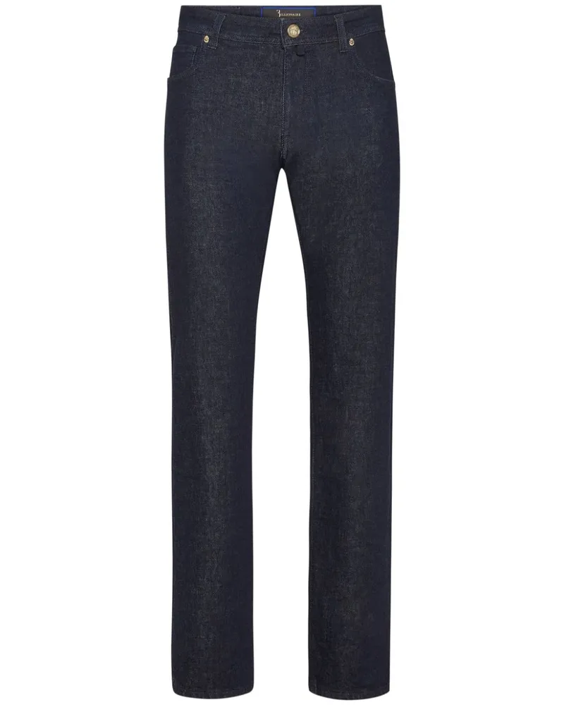 Billionaire Halbhohe Straight-Leg-Jeans - Blau Blau
