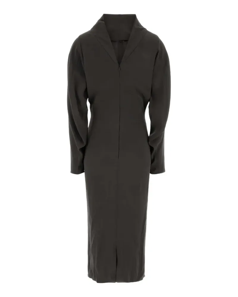 Giorgio Armani Midikleid aus Stretch-Krepp - Grau Grau