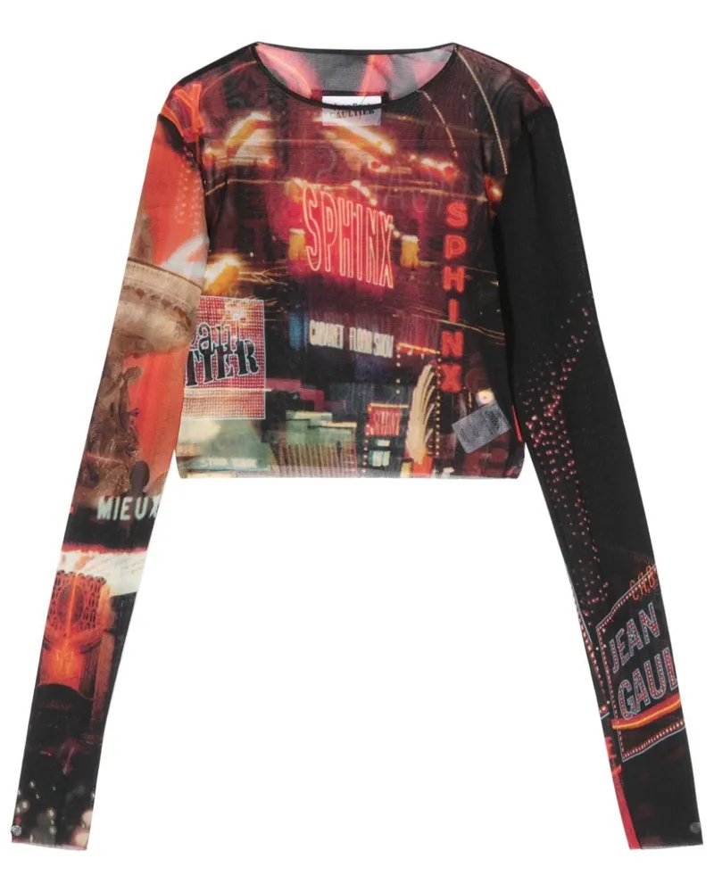 Jean Paul Gaultier The Red Pigalle Cropped-Top - Schwarz Schwarz