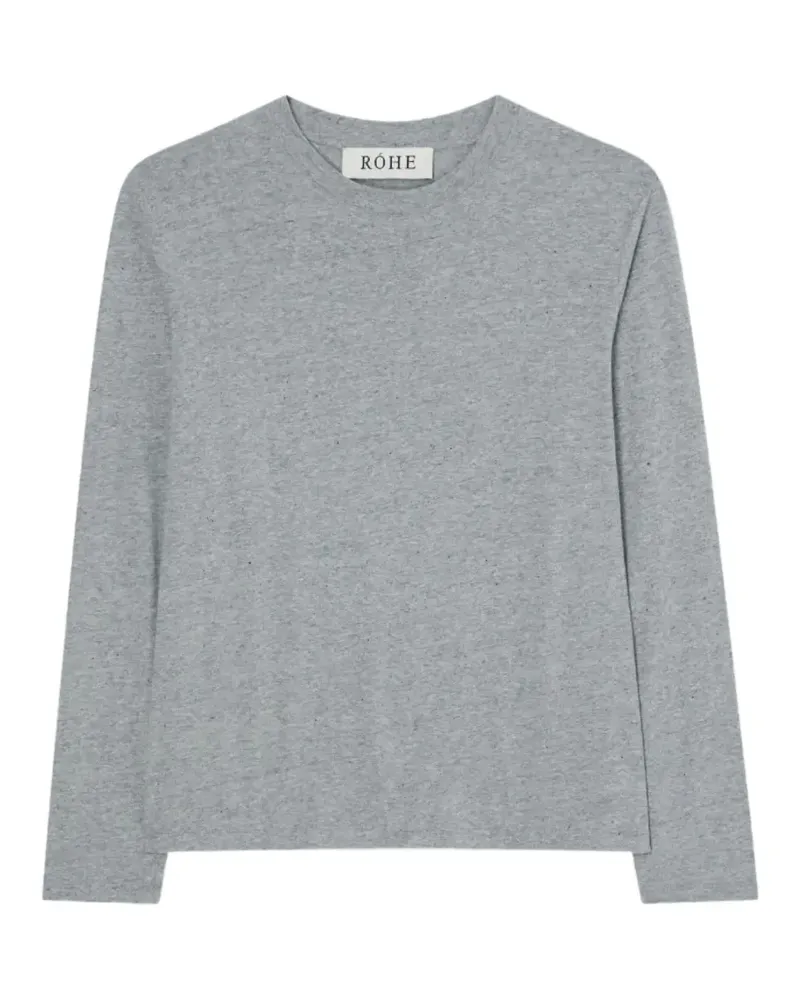 Róhe mélange-effect T-shirt - Grau Grau