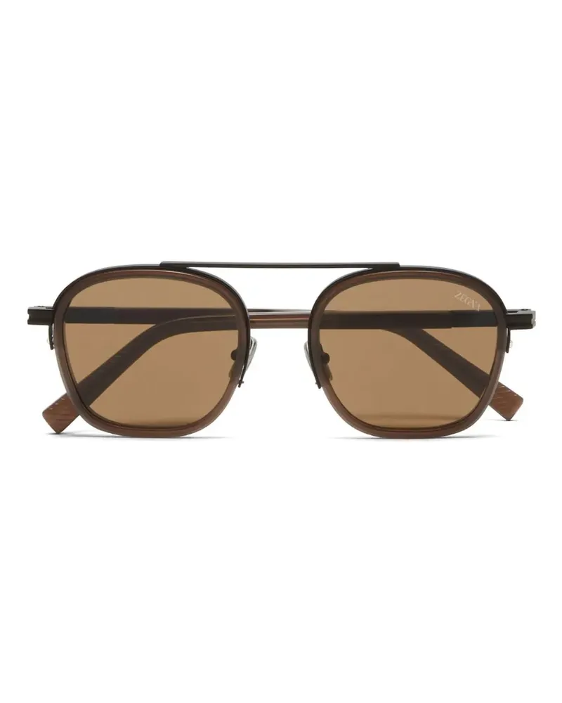 Ermenegildo Zegna Orizzonte Sonnenbrille - Braun Braun