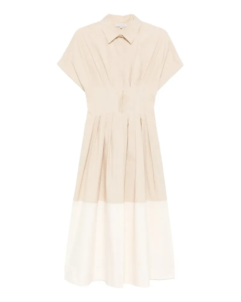 Antonelli Firenze pleated colour-block midi dress - Nude Nude