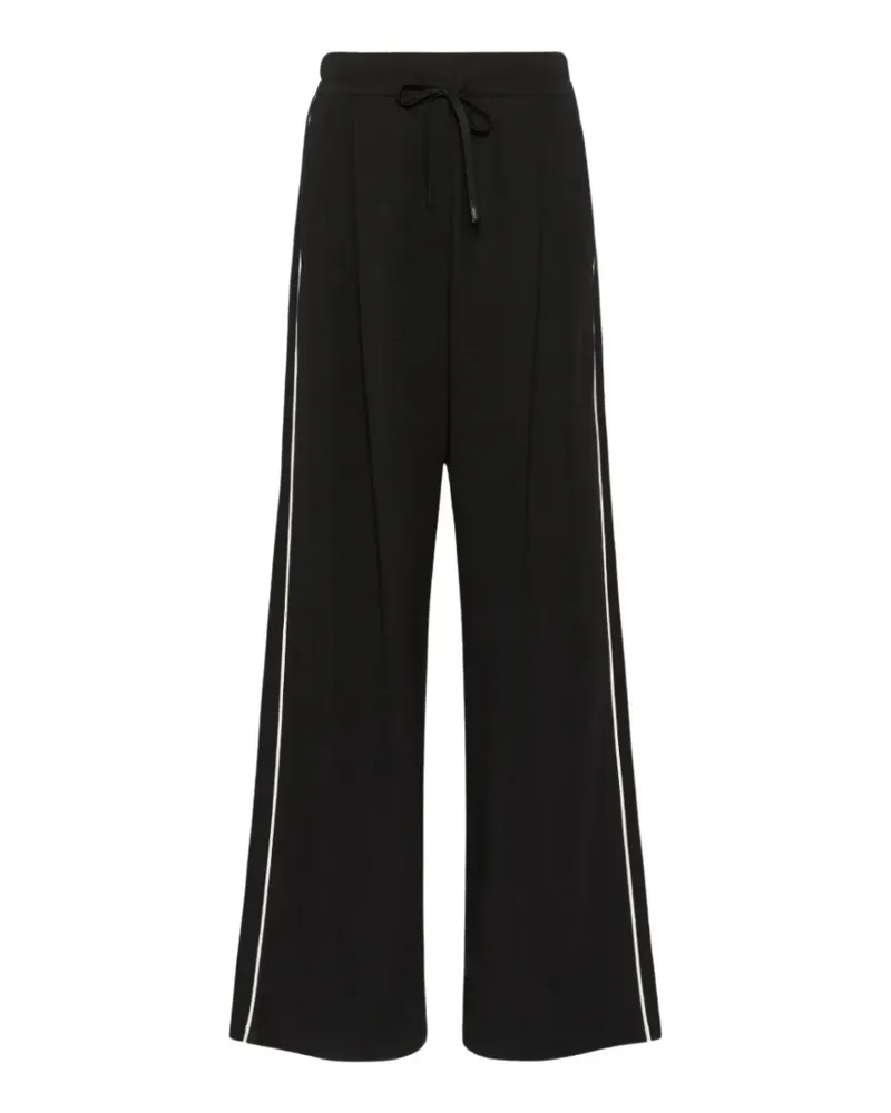 Max Mara Weite Milano-Strick-Jerseyhose - schwarz Schwarz