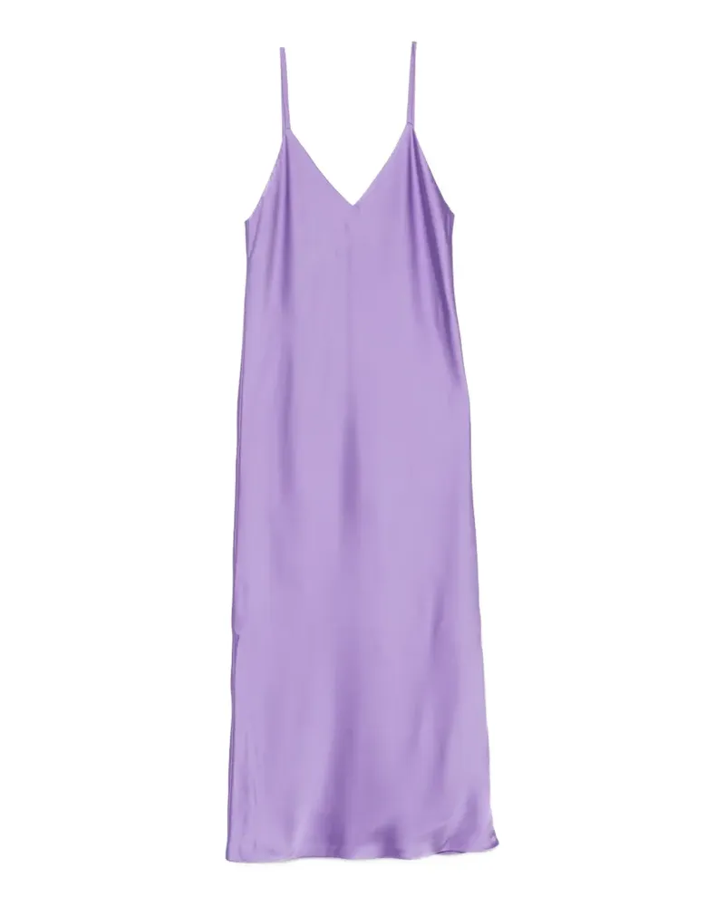 Norma Kamali Midikleid mit V-Ausschnitt - Violett Violett
