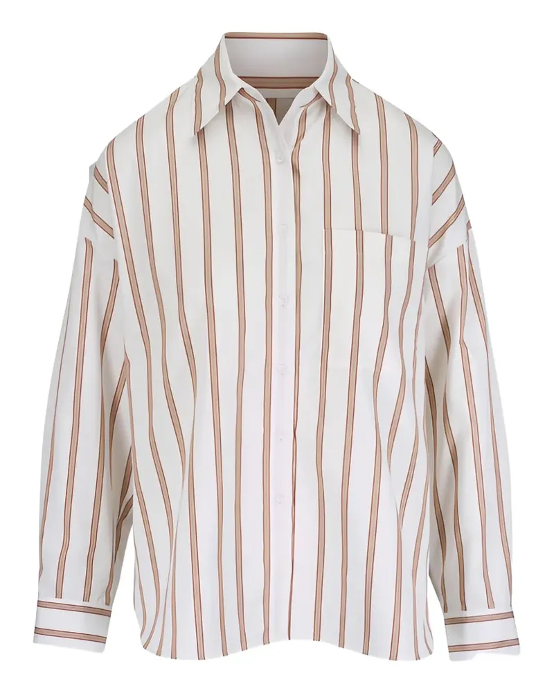 TWP Something Borrowed striped shirt - Weiß Weiß