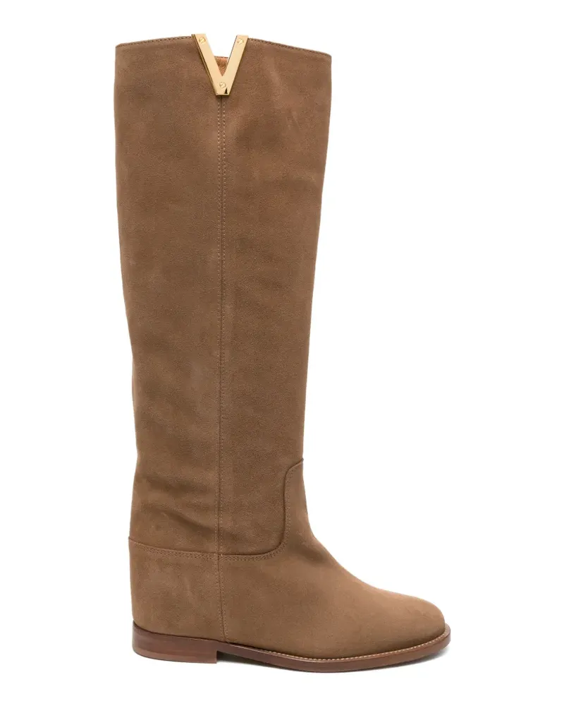 Via Roma 15 metal detail boots - Braun Braun