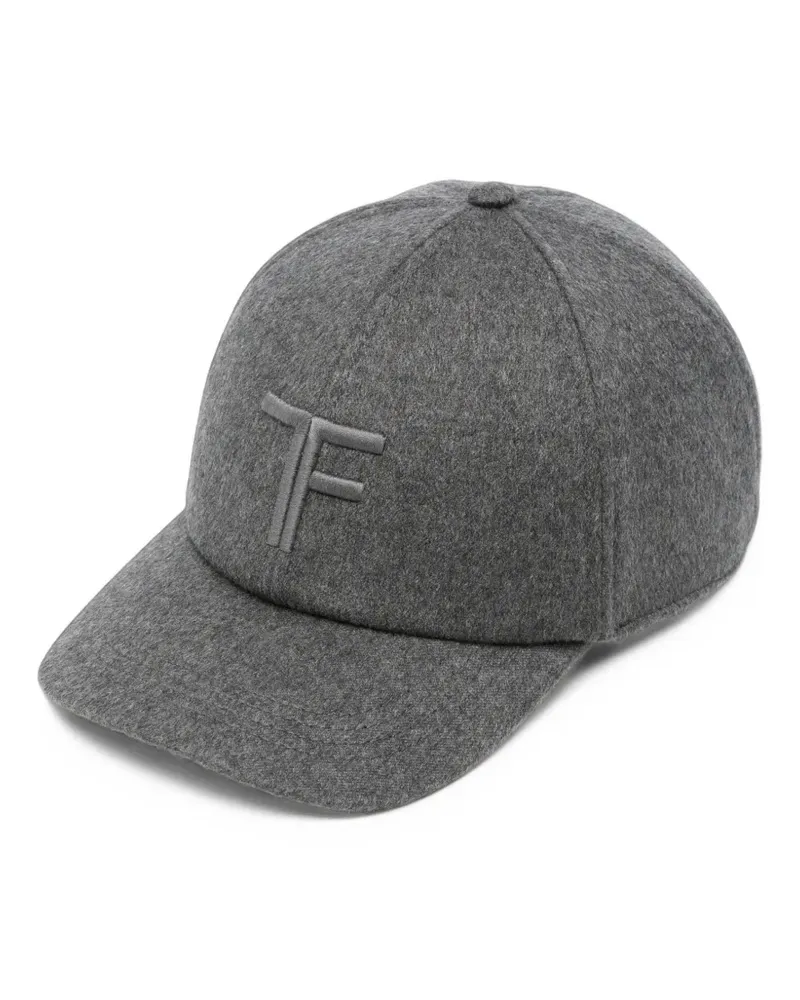 Tom Ford Baseballkappe mit Logo-Stickerei - Grau Grau