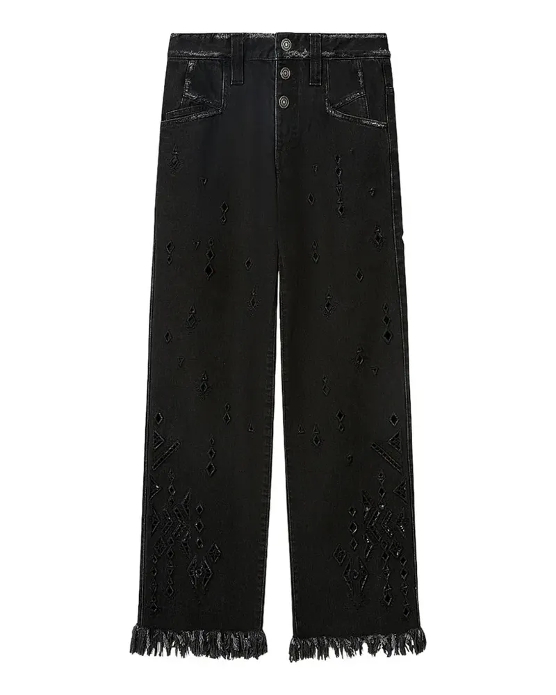 Isabel Marant Amia Jeans mit Cut-Out - Schwarz Schwarz