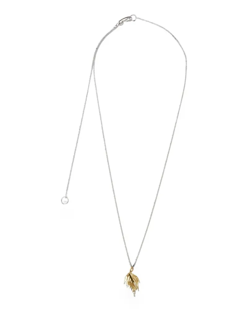 Jil Sander leaf-pendant necklace - Silber Silber