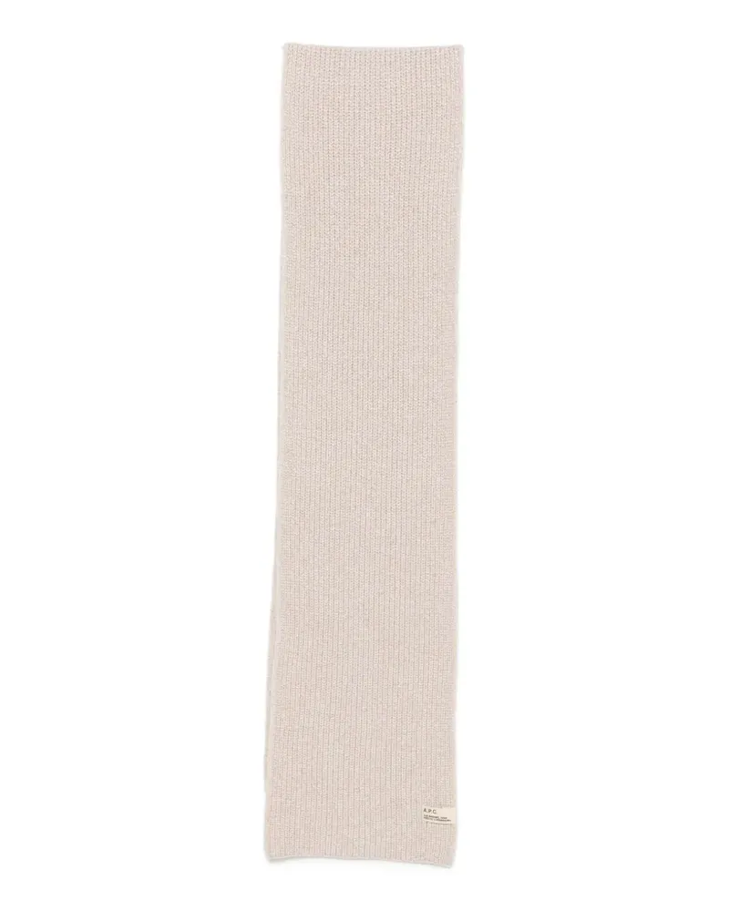 A.P.C. Sasha Schal aus geripptem Strick - Nude Nude