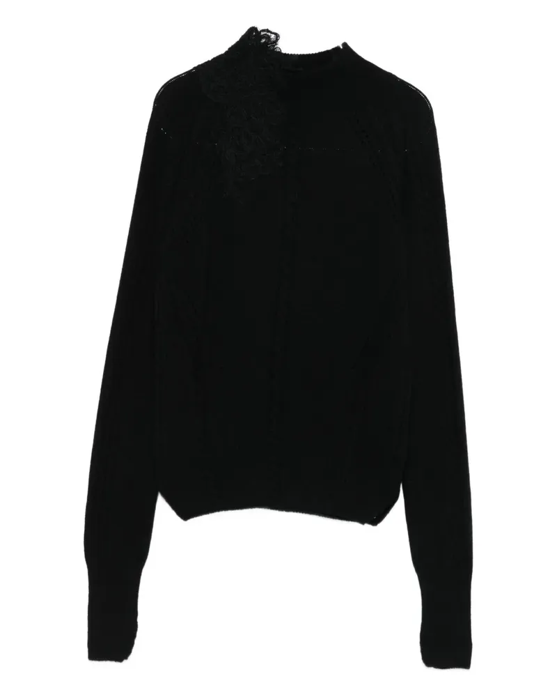 Ermanno Scervino Pullover mit Zopfmuster - Schwarz Schwarz