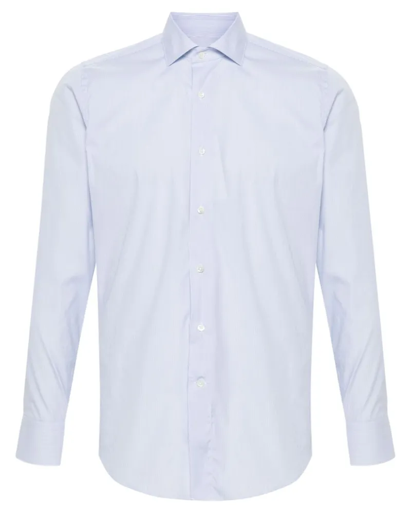 Canali Gestreiftes Hemd - Blau Blau