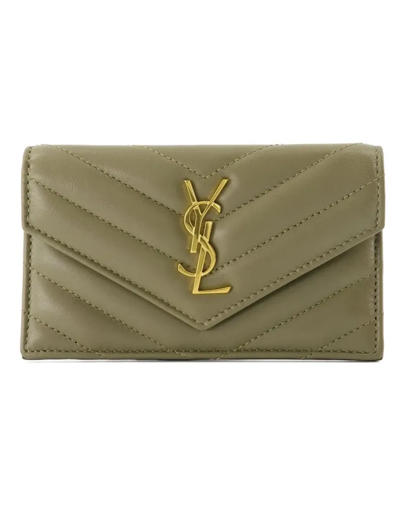 Saint Laurent Gestepptes Kartenetui - Grün Grün