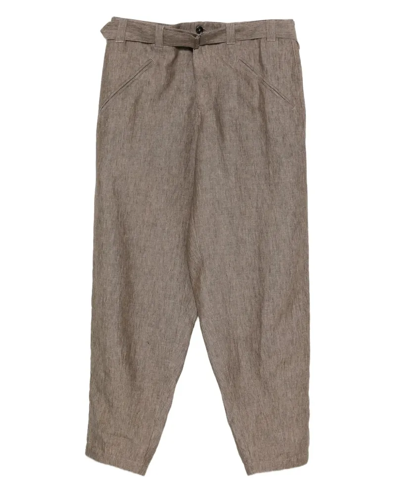 Giorgio Armani Hose mit Gürtel - Braun Braun