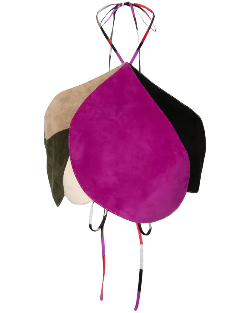 Emilio Pucci Goccia Cropped-Top aus Wildleder - Violett Violett