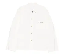 Bestickte Jeansjacke mit Brusttasche - Nude