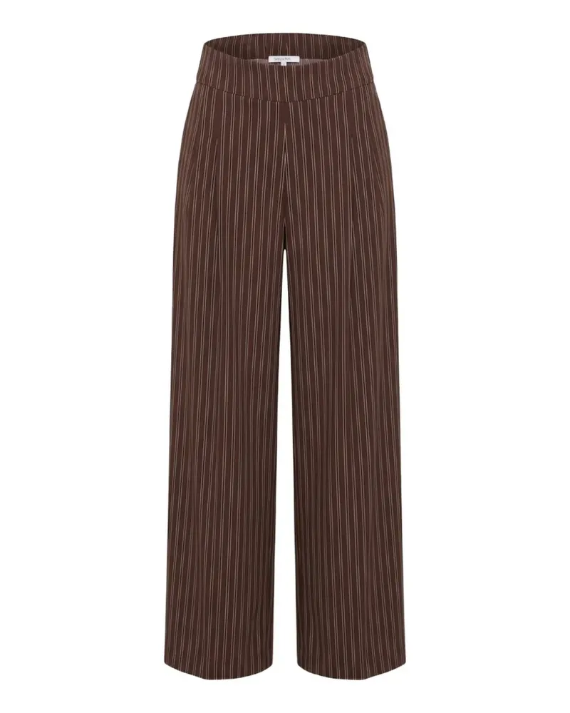 Patrizia Pepe striped wide-leg trousers - Braun Braun