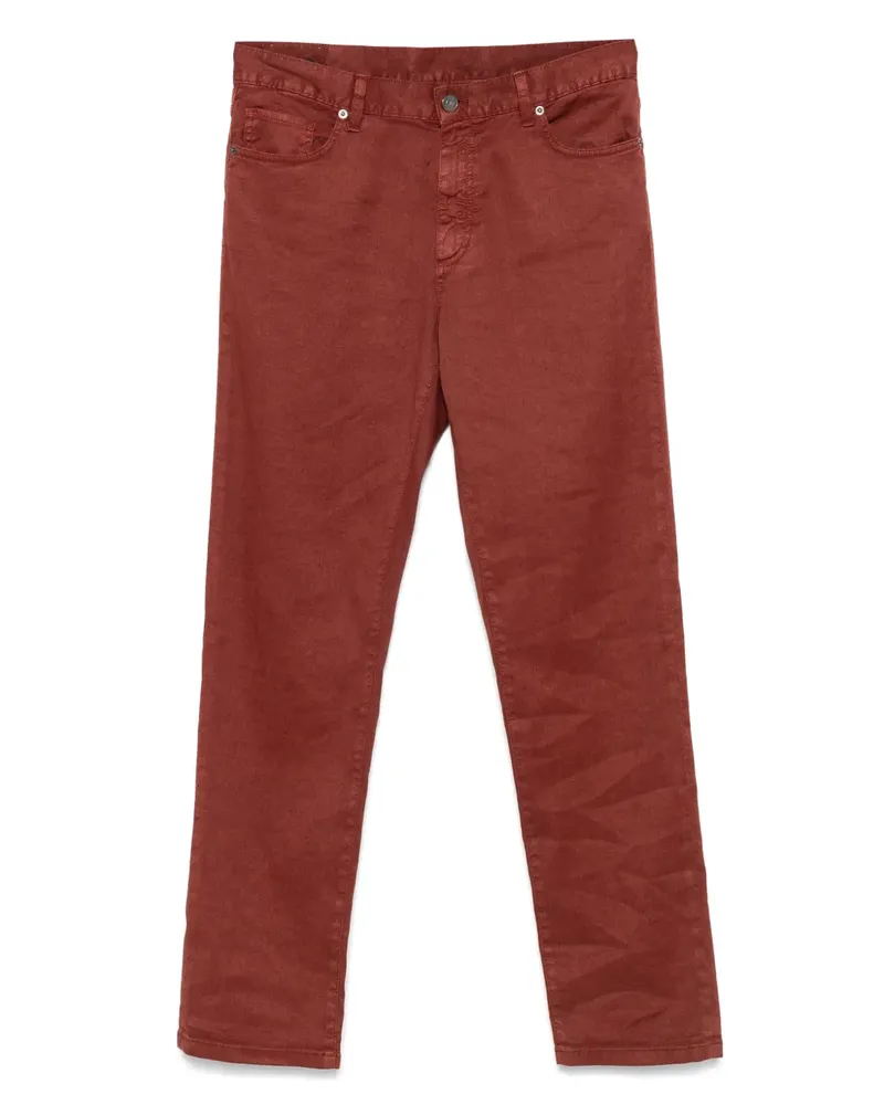 Ermenegildo Zegna Jeans mit Logo-Patch - Rot Rot