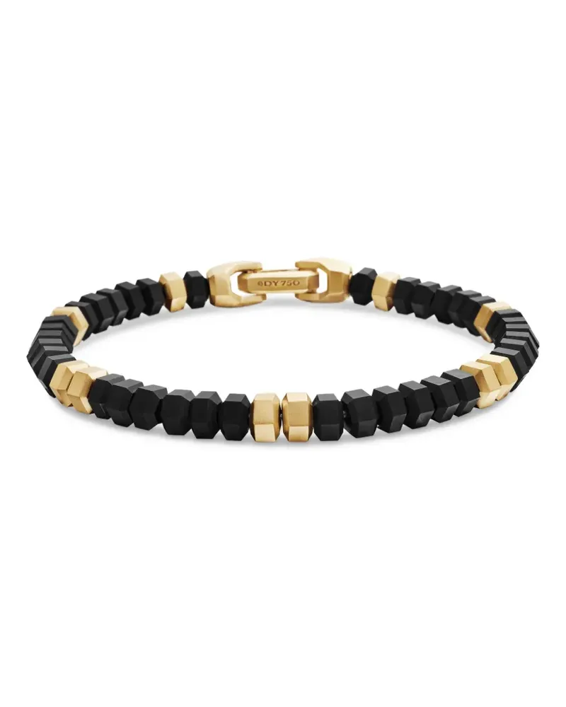 David Yurman 18kt Hex Bead Gelbgoldarmband 6mm Gold