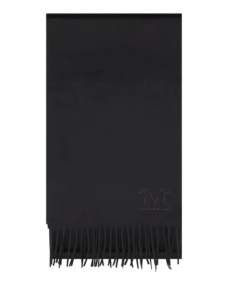 Max Mara Schal mit Logo-Stickerei - Schwarz Schwarz