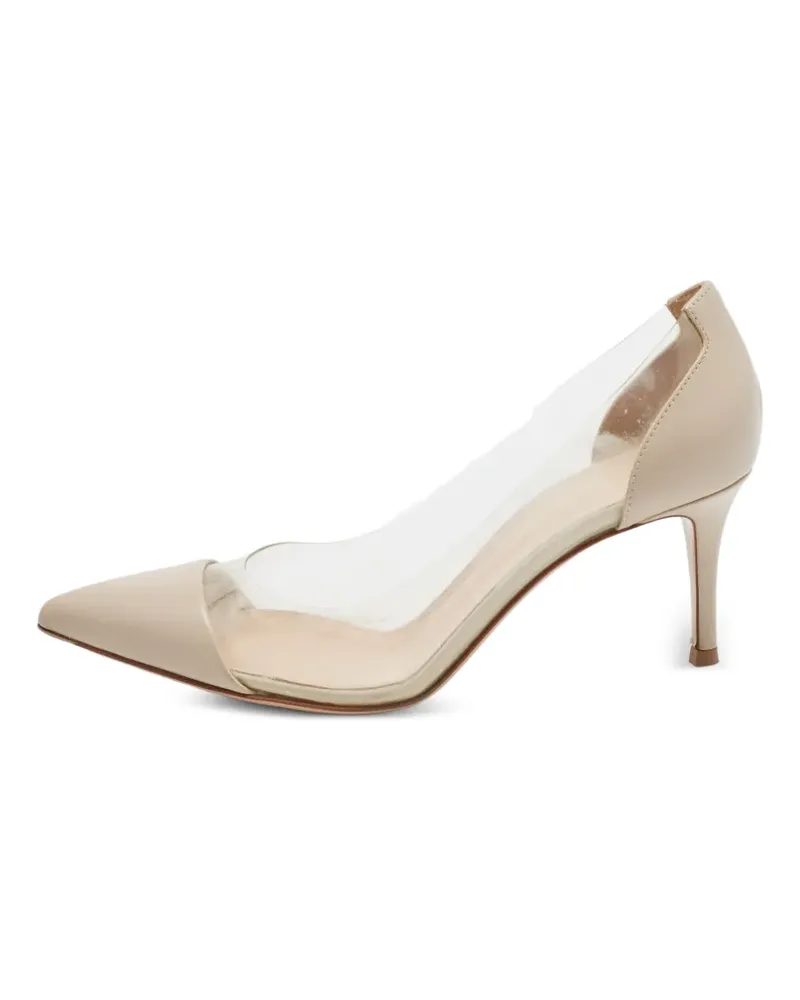 Gianvito Rossi Plexi Pumps mit spitzer Kappe - Nude Nude