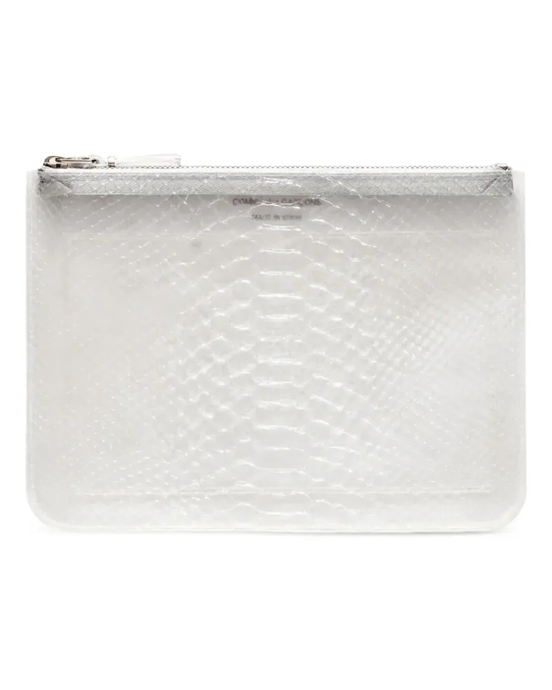 Comme des Garçons snakeskin-effect wallet - Weiß Weiß