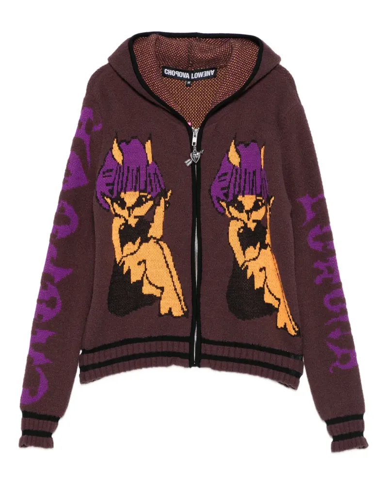 CHOPOVA LOWENA Tammie Jo Cardigan mit Kapuze - Schwarz Schwarz