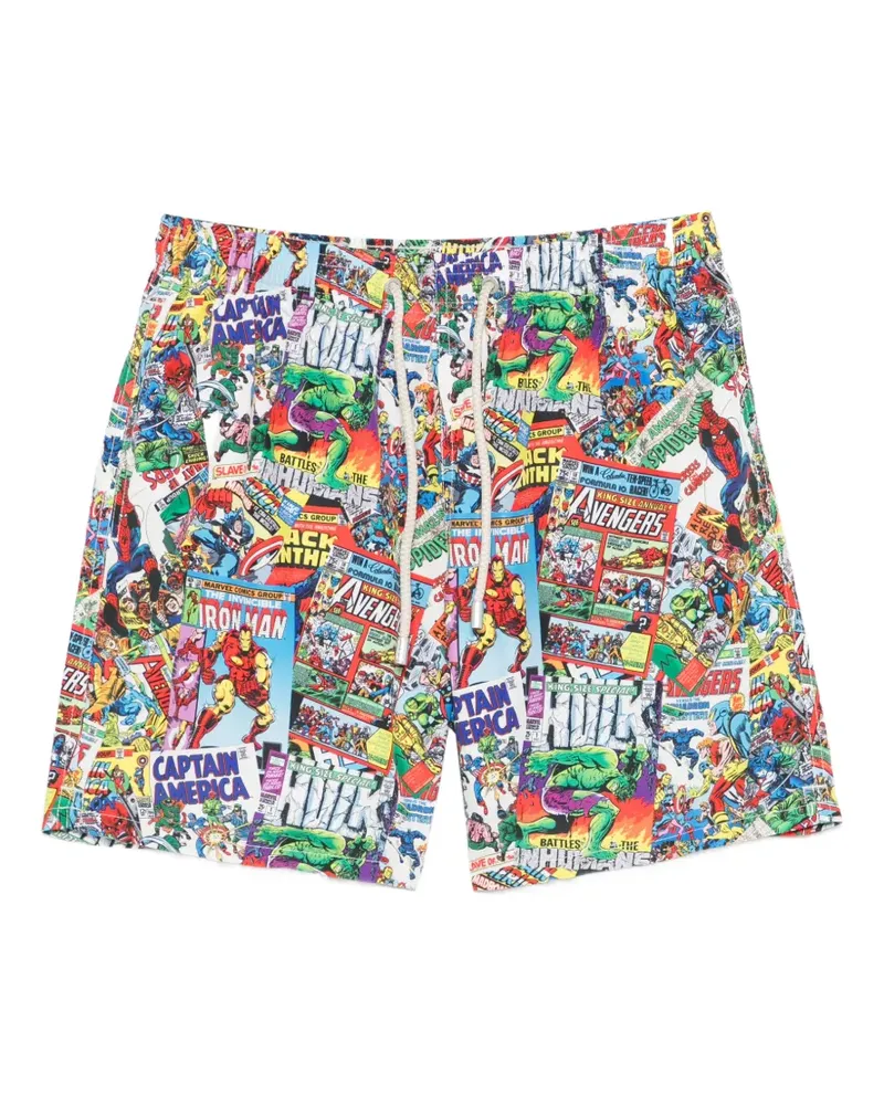 MC2 Saint Barth comic-print drawstring swim shorts - Weiß Weiß