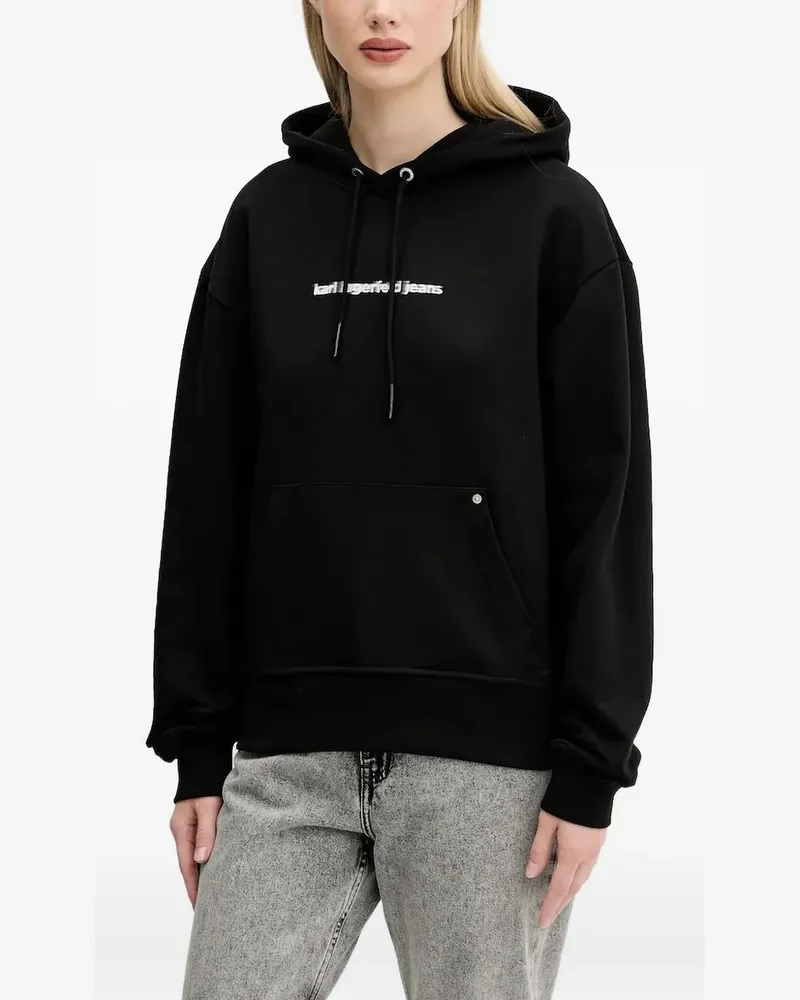 Karl Lagerfeld Hoodie mit Logo-Print - Schwarz Schwarz