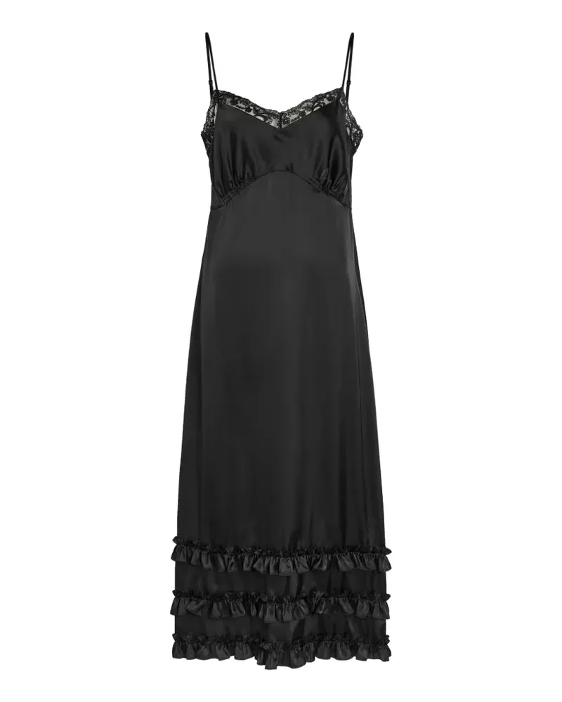 Simone Rocha Kleid mit Spitzenbesatz - Schwarz Schwarz